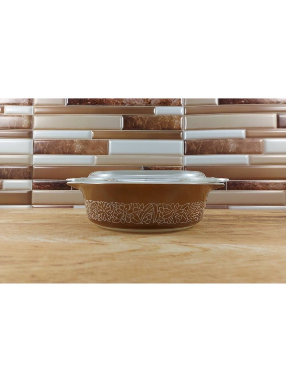 Pyrex Woodland Casserole Dish With Lid, Pyrex 471-B, 1/2 Quart Pyrex Dish